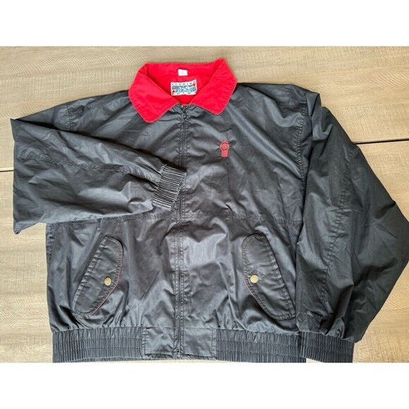 Turning Point Jacket Men's Full Zipper black red KW logo windbreaker size XL - Picture 1 of 12